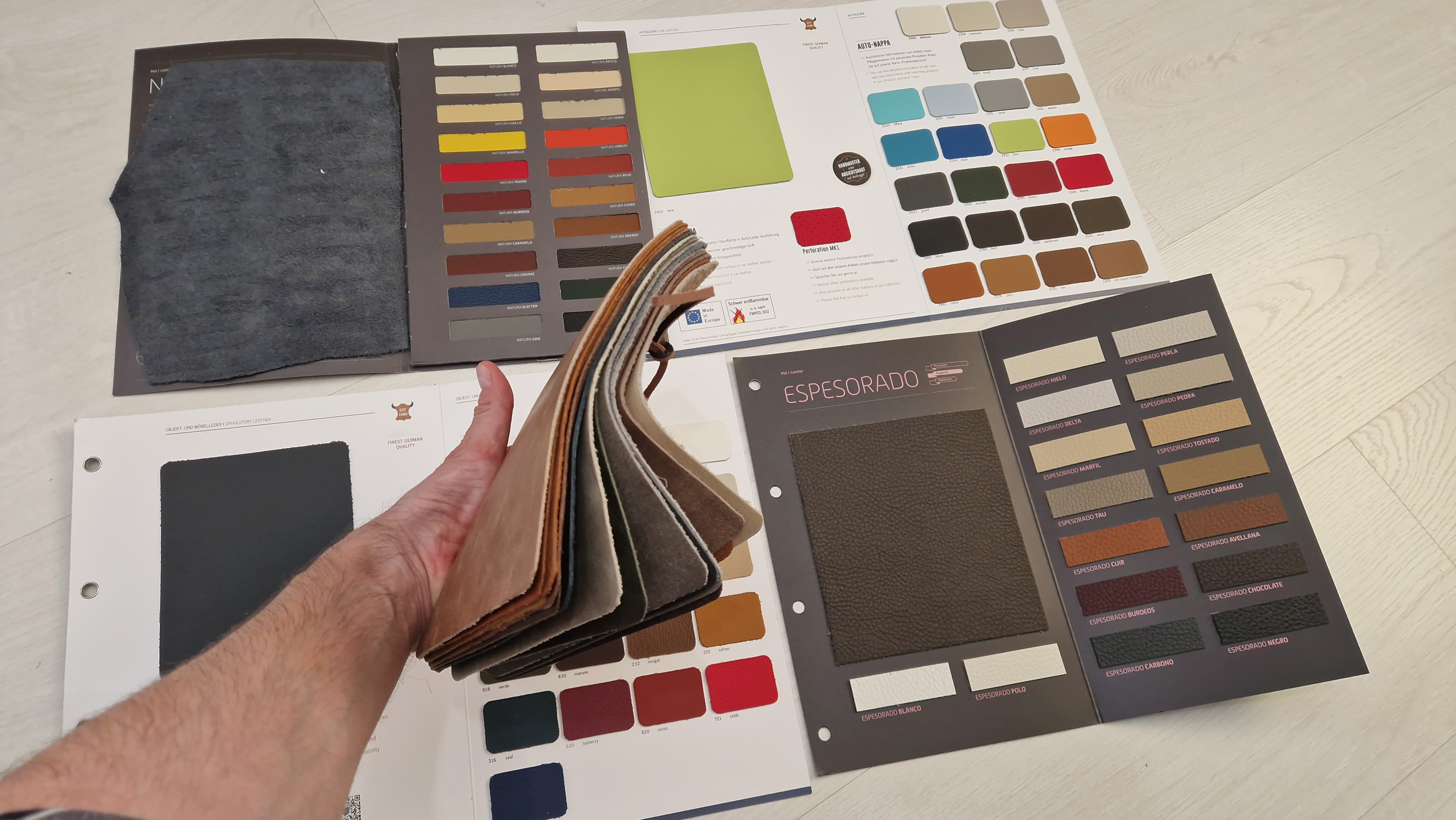 polsterung. Polsterstoff Leder